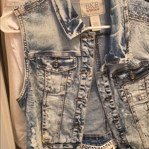 BKE jean jacket with sequence
